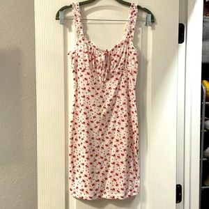 TWO tight-fitting good quality dresses. White one is shorter than the blue.